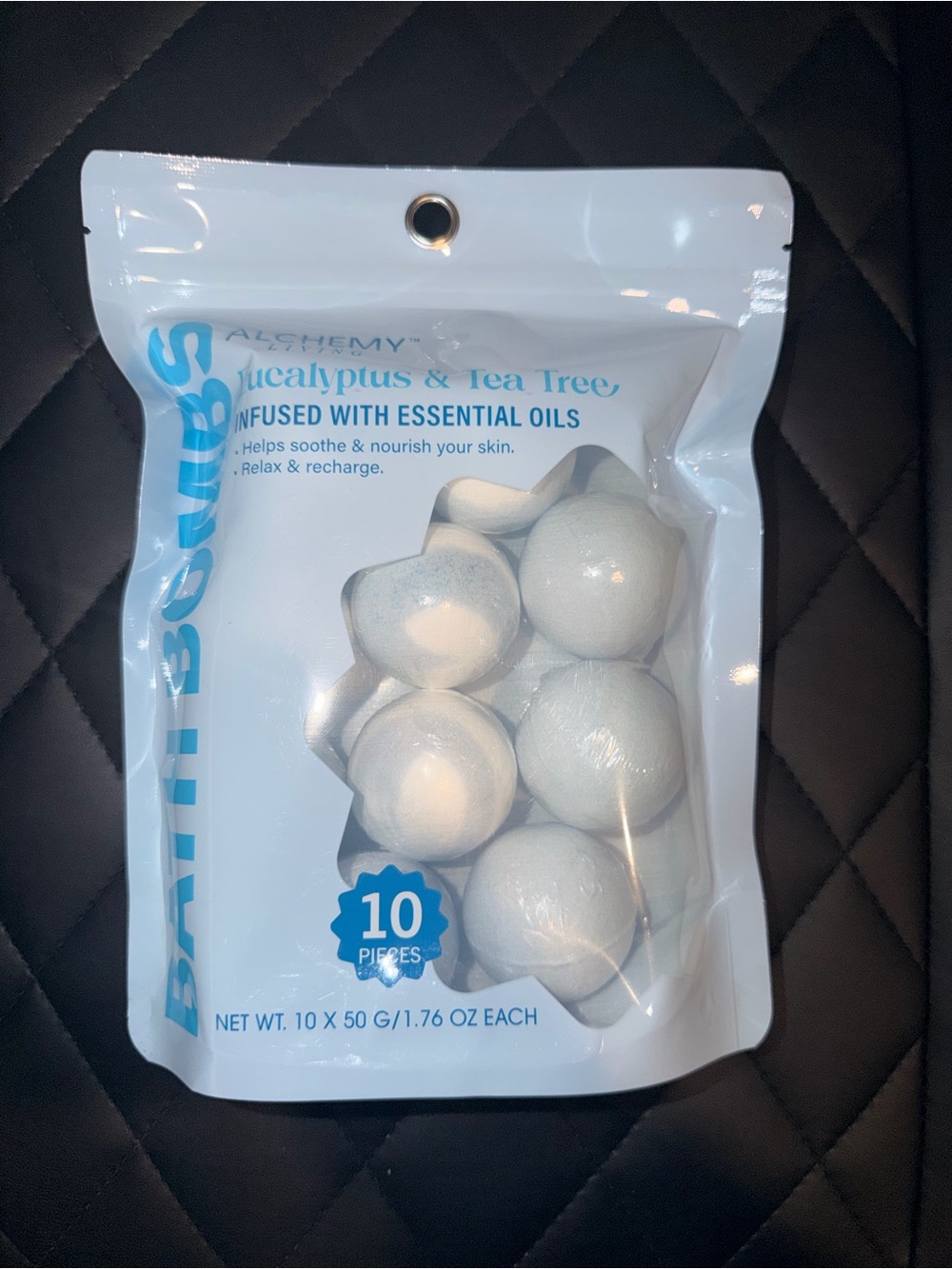 Eucalyptus & Tea Tree Bath Bombs – Refreshing White Set (10 Pieces)